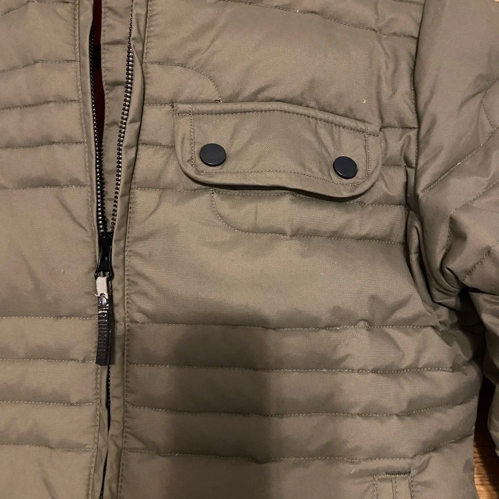 Merrell Align Zip Up Quilted Zip Pockets Puffer Jacket Sage Women Size M - Picture 3 of 6